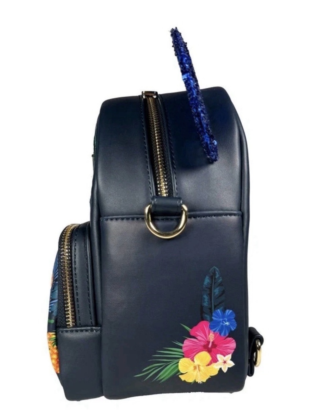 NEW Loungefly Aloha Mickey Convertible Backpack Tropical Sequin Ears Pineapples - Picture 6 of 10